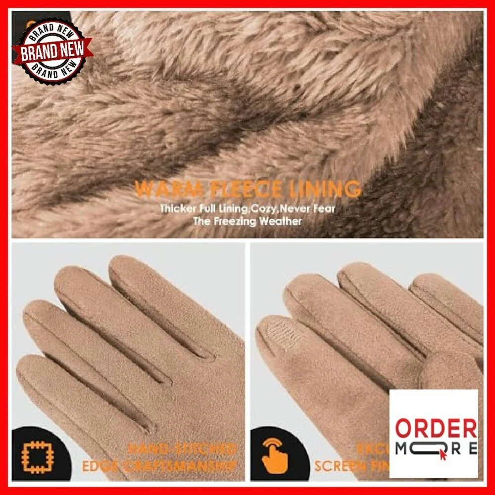 Women's Fleece Lined Touchscreen Winter Gloves Thermal Cold Weather